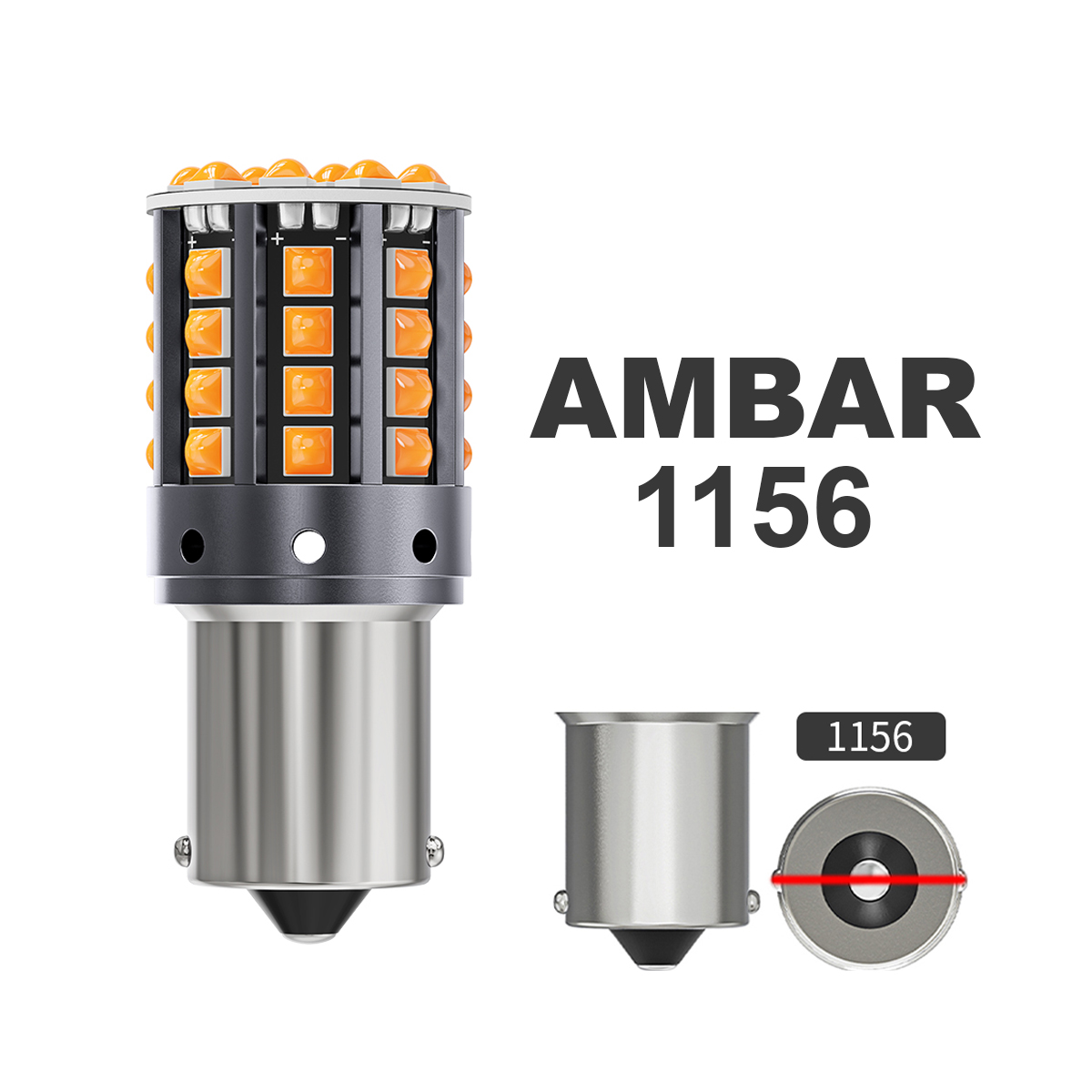 1156 44 LED CREE AMBAR